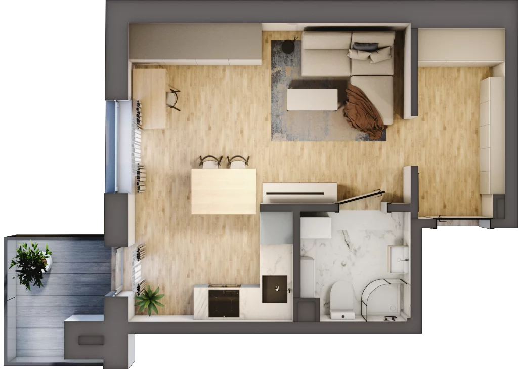 1 pokój, mieszkanie 30,50 m², piętro 4, oferta nr 20, Kamienica przy ul. Starodomaszowskiej, Kielce, Centrum, ul. Starodomaszowska 38