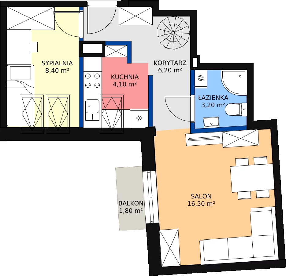 Zalety mieszkania 62.4 m², 23
