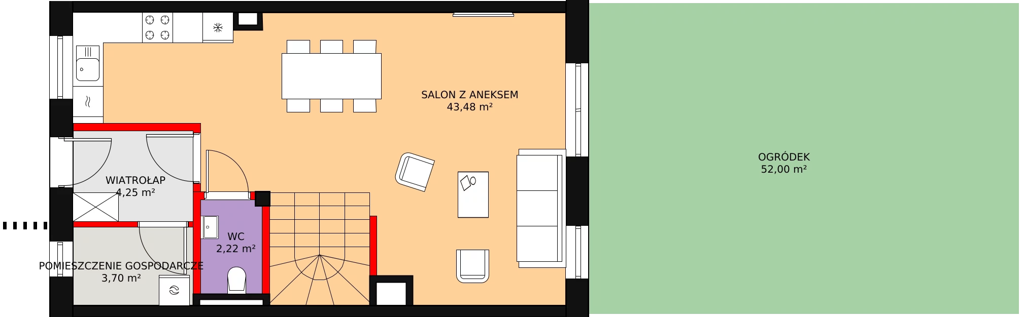 Dom 94,69 m², oferta nr 12, Zielona Widawa, Wrocław, Widawa, Psie Pole, ul. Cholewkarska