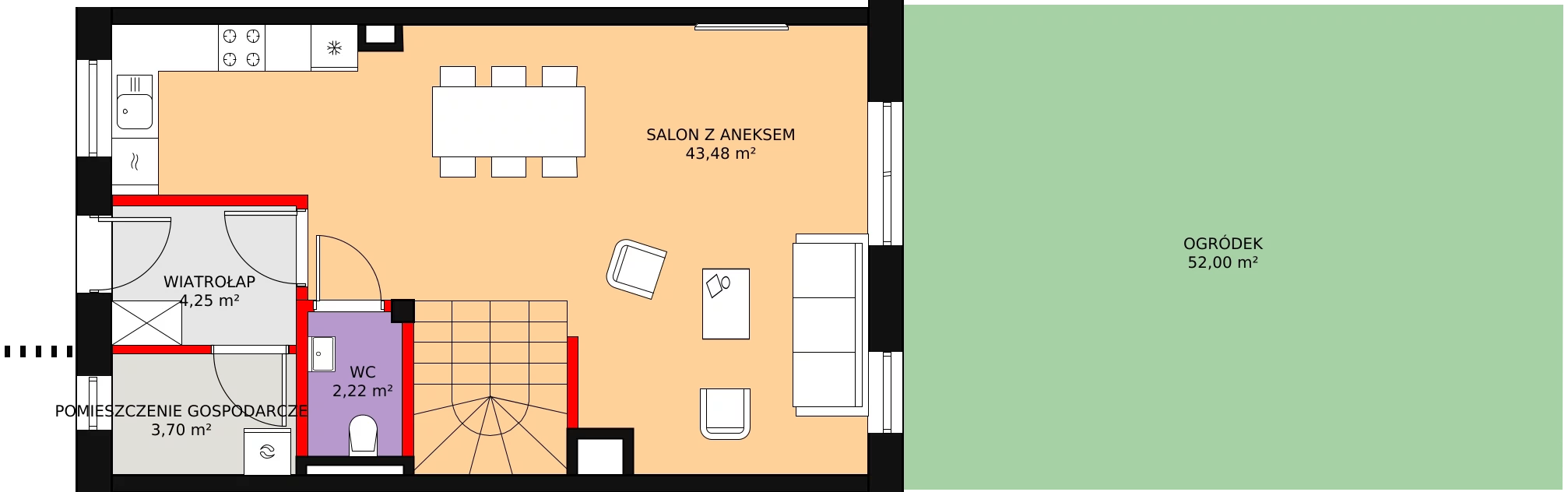 Dom 94,69 m², oferta nr 16, Zielona Widawa, Wrocław, Widawa, Psie Pole, ul. Cholewkarska