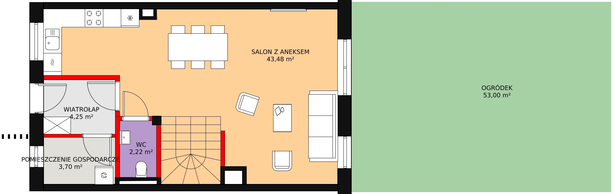 Dom 94,69 m², oferta nr 96, Zielona Widawa, Wrocław, Widawa, Psie Pole, ul. Cholewkarska