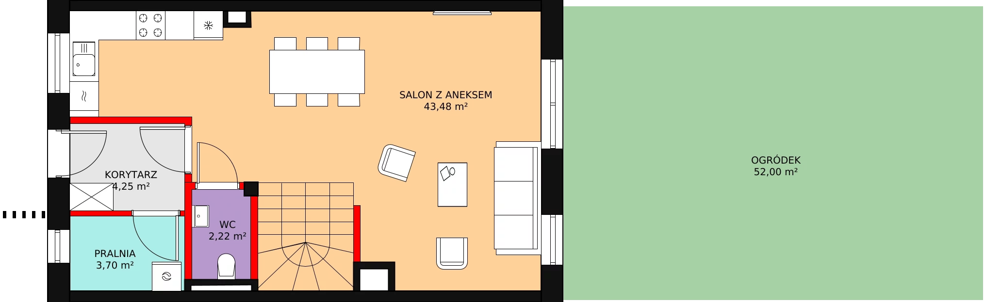 Dom 94,69 m², oferta nr 102, Zielona Widawa, Wrocław, Widawa, Psie Pole, ul. Cholewkarska