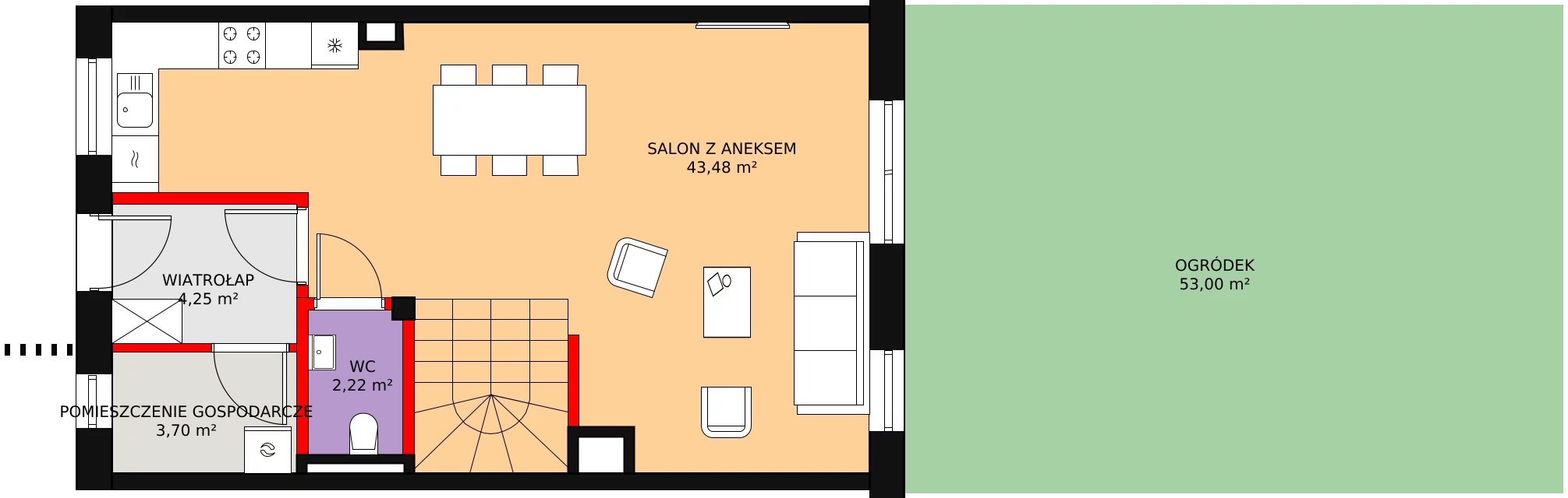 Dom 94,69 m², oferta nr 24, Zielona Widawa, Wrocław, Widawa, Psie Pole, ul. Cholewkarska