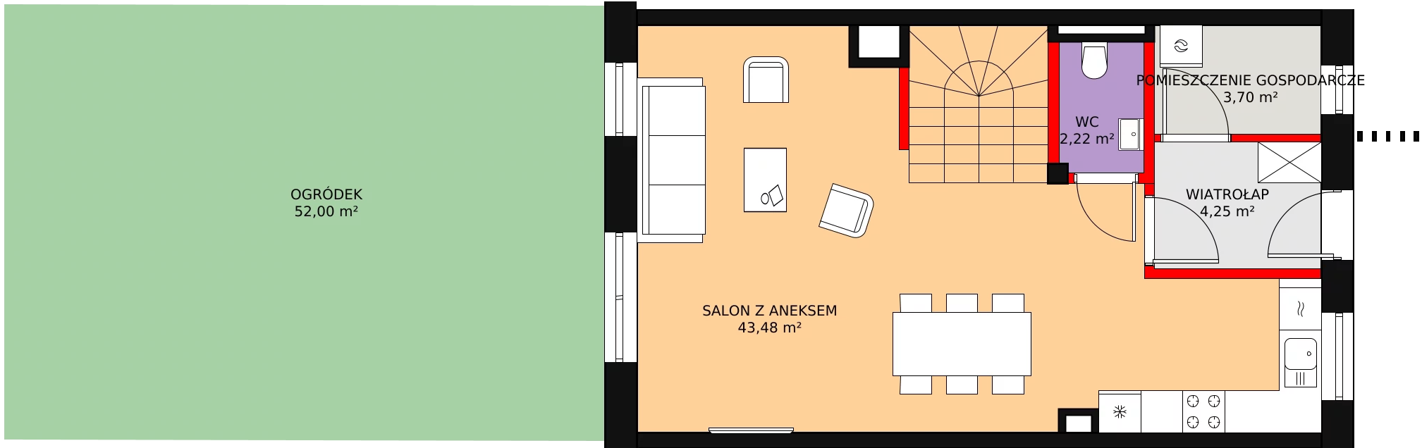 Dom 94,69 m², oferta nr 34, Zielona Widawa, Wrocław, Widawa, Psie Pole, ul. Cholewkarska