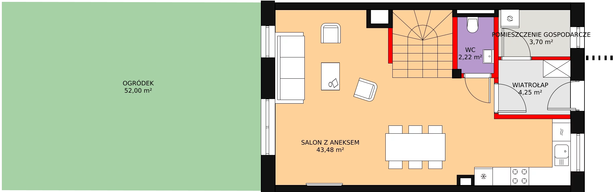 Dom 94,69 m², oferta nr 36, Zielona Widawa, Wrocław, Widawa, Psie Pole, ul. Cholewkarska