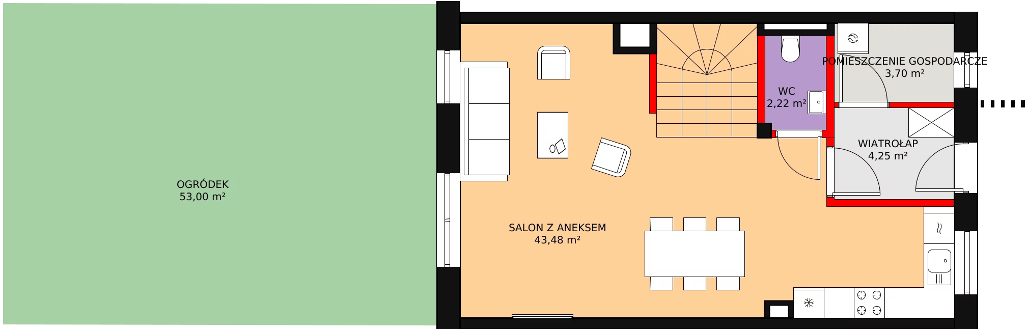 Dom 94,69 m², oferta nr 42, Zielona Widawa, Wrocław, Widawa, Psie Pole, ul. Cholewkarska