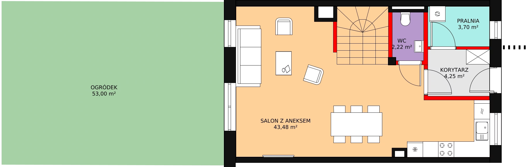 Dom 94,69 m², oferta nr 76, Zielona Widawa, Wrocław, Widawa, Psie Pole, ul. Cholewkarska