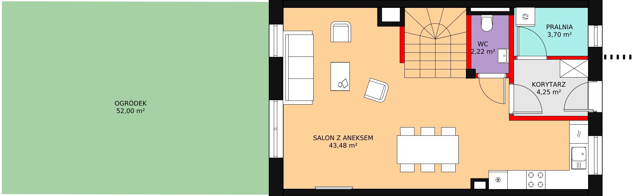 Dom 94,69 m², oferta nr 84, Zielona Widawa, Wrocław, Widawa, Psie Pole, ul. Cholewkarska