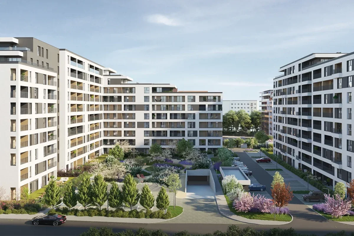 Francuska Park VIIIB, nowe mieszkania, ATAL S.A., ul. Szybowcowa, Osiedle Paderewskiego-Muchowiec, Katowice