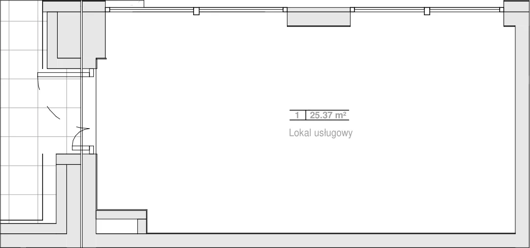 Lokal użytkowy 25,37 m², oferta nr 7.00.CU1, Ogrody Andersa II - lokale użytkowe, Gliwice, Wojska Polskiego, ul. Generała Władysława Andersa