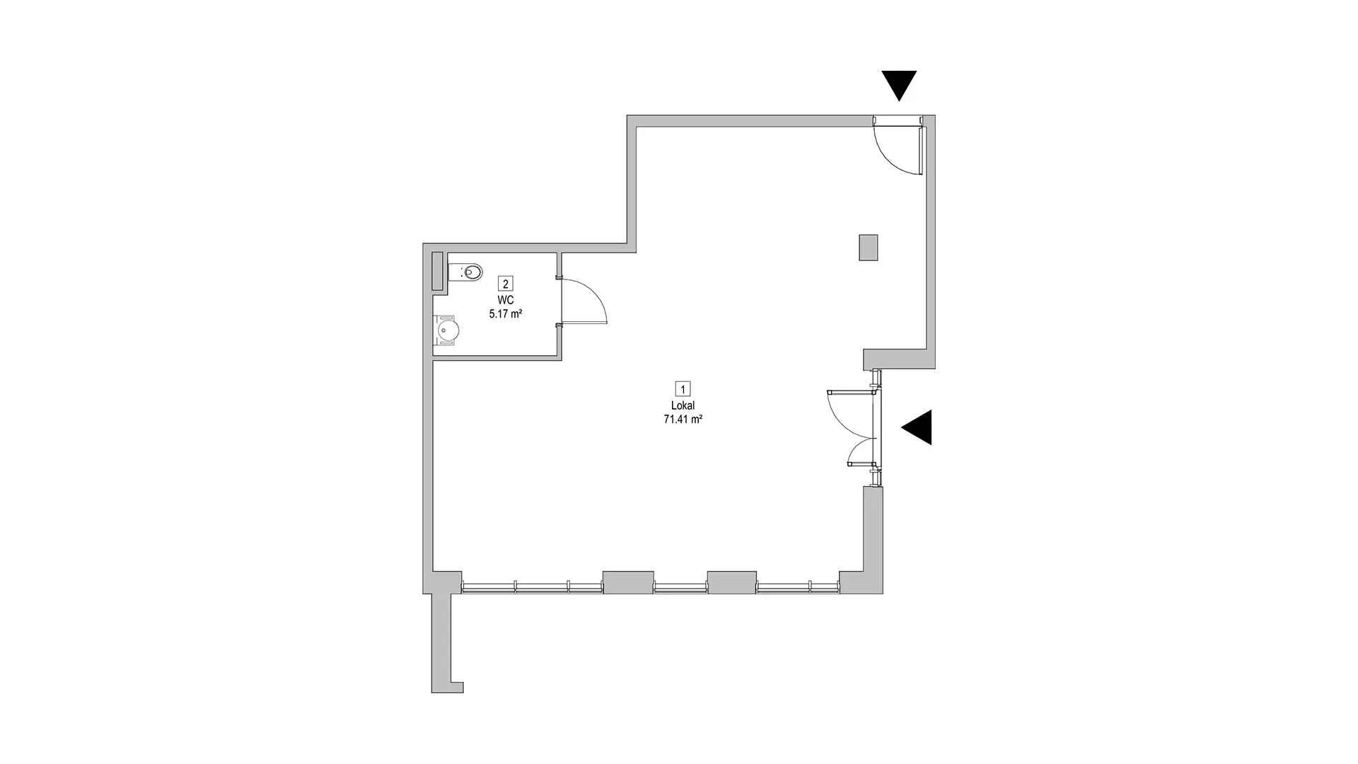 Lokal użytkowy 76,58 m², oferta nr B.0.U1, ATAL Symbioza IB - lokale użytkowe, Gdynia, Cisowa, ul. Kcyńska