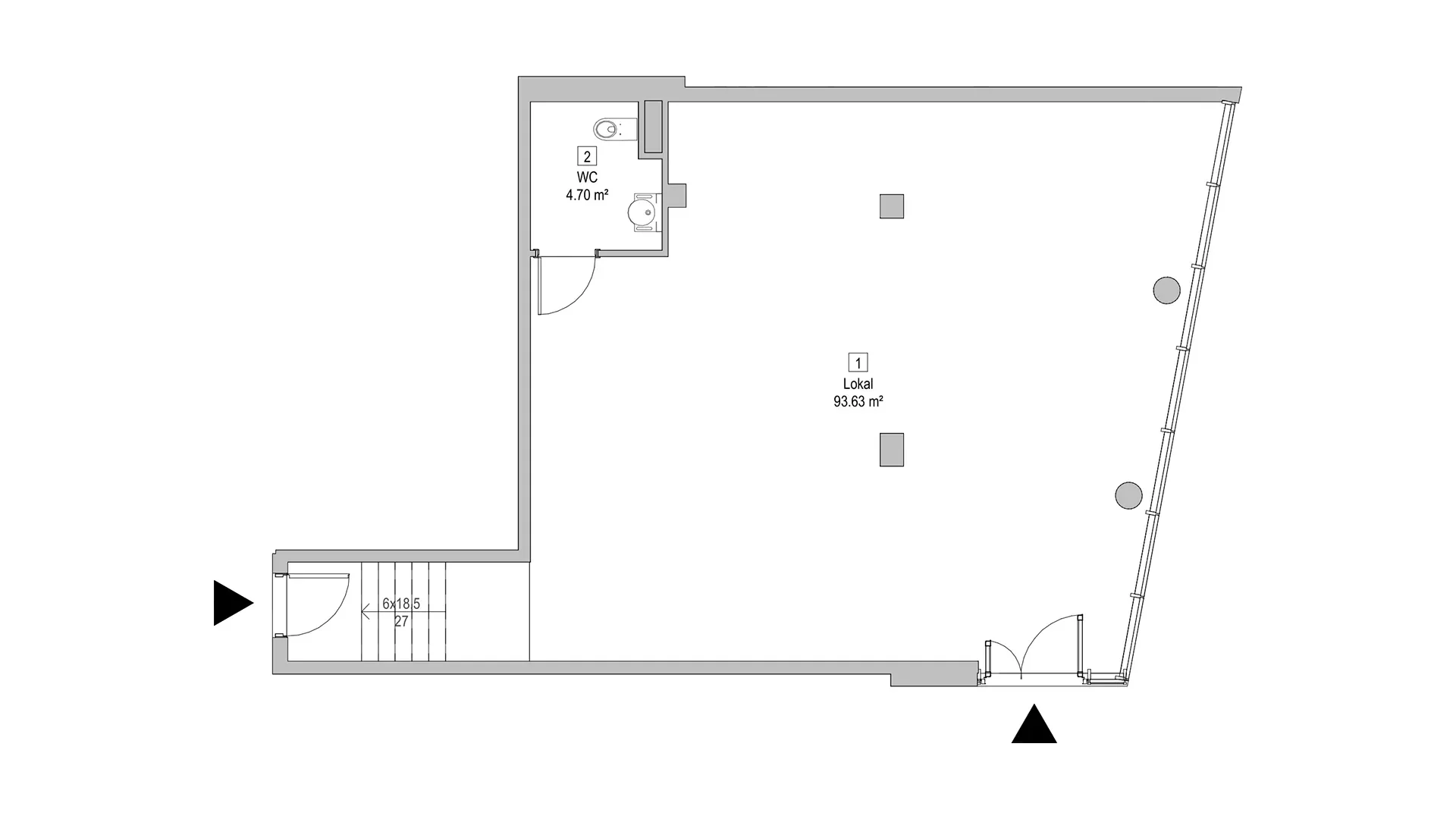 Lokal użytkowy 98,33 m², oferta nr B.0.U3, ATAL Symbioza IB - lokale użytkowe, Gdynia, Cisowa, ul. Kcyńska