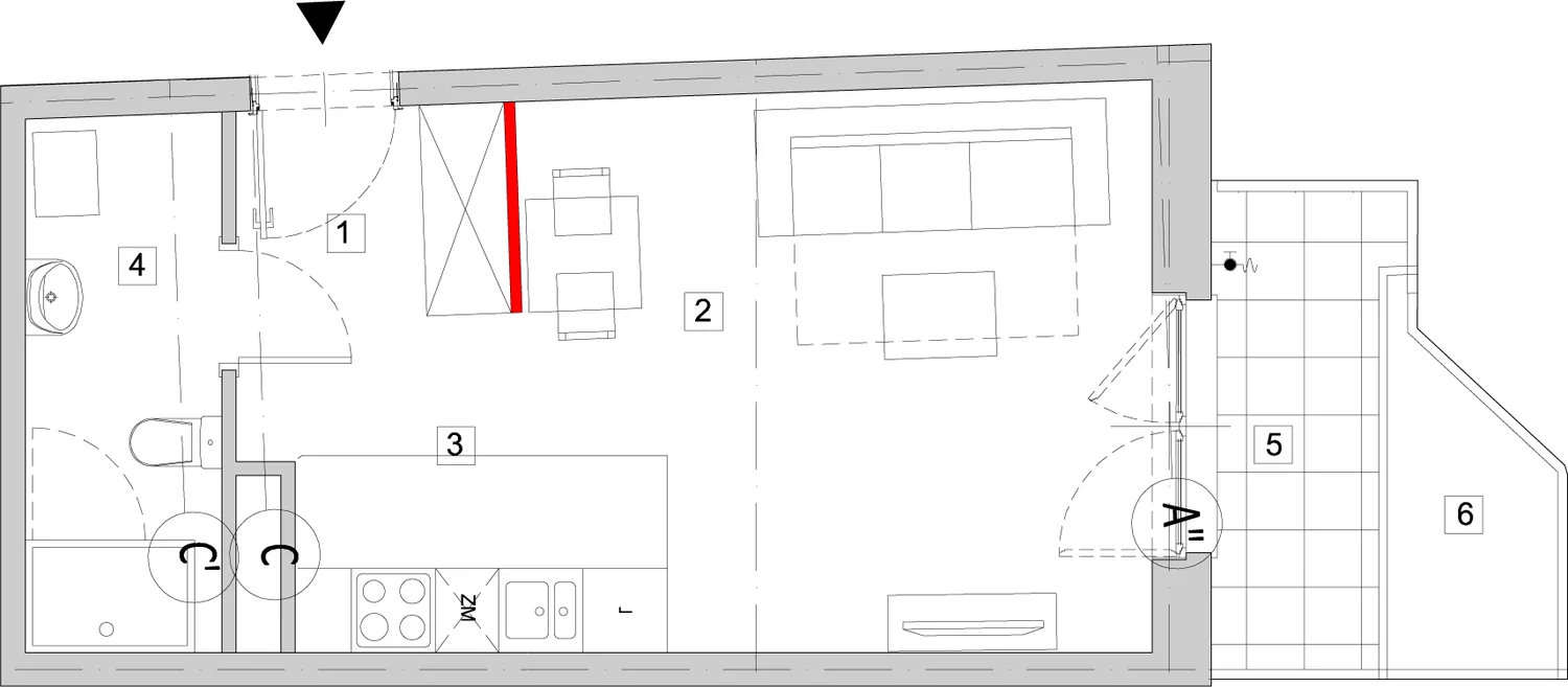 Apartament 30,10 m², parter, oferta nr E2-0-H1, ATAL City Square - apartamenty inwestycyjne, Wrocław, Przedmieście Oławskie, Krzyki, ul. gen. Kazimierza Pułaskiego