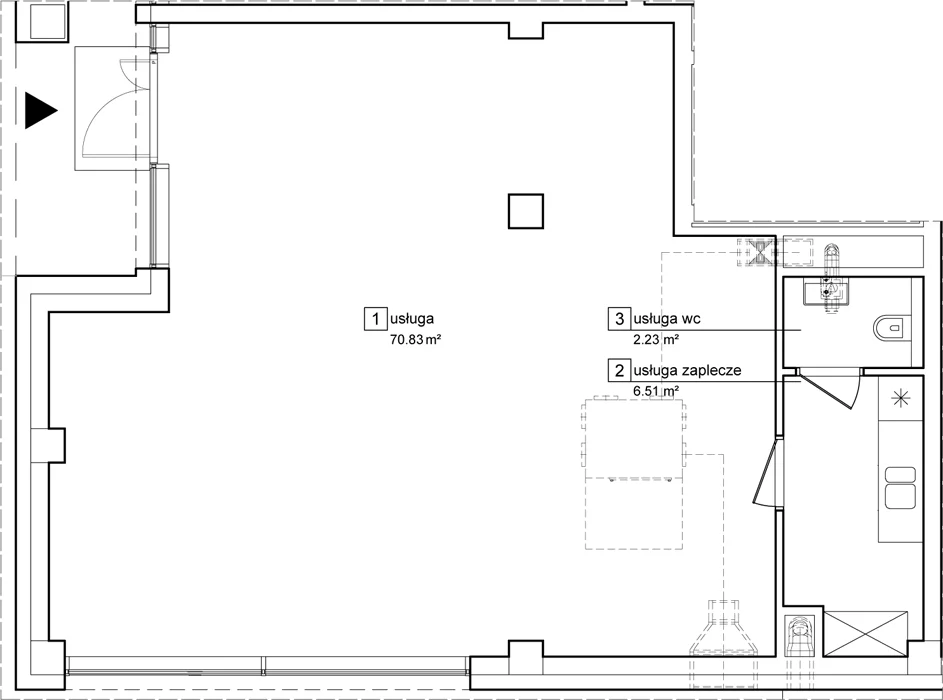 Lokal użytkowy 79,53 m², oferta nr B1-00-U1, Francuska Park IX - lokale użytkowe, Katowice, Osiedle Paderewskiego-Muchowiec, Muchowiec, ul. Szybowcowa