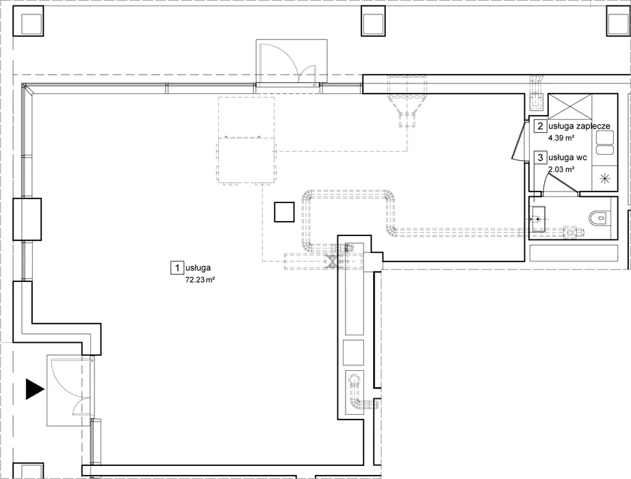 Lokal użytkowy 78,77 m², oferta nr B1-00-U2, Francuska Park IX - lokale użytkowe, Katowice, Osiedle Paderewskiego-Muchowiec, Muchowiec, ul. Szybowcowa