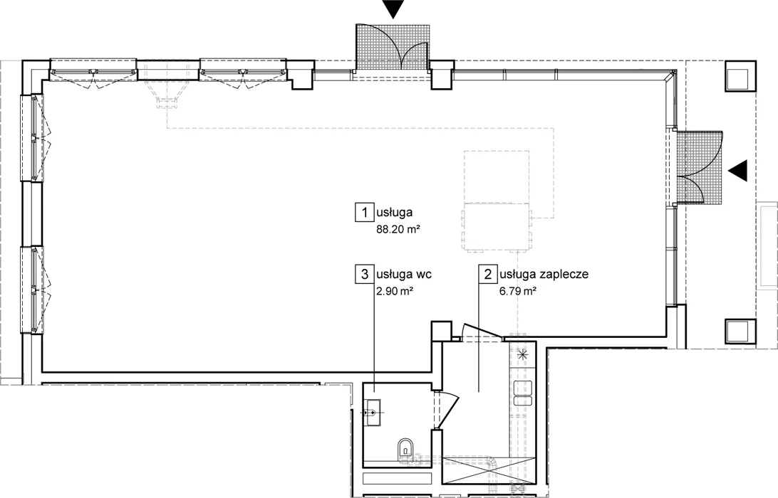 Lokal użytkowy 97,89 m², oferta nr B2-00-U1, Francuska Park IX - lokale użytkowe, Katowice, Osiedle Paderewskiego-Muchowiec, Muchowiec, ul. Szybowcowa