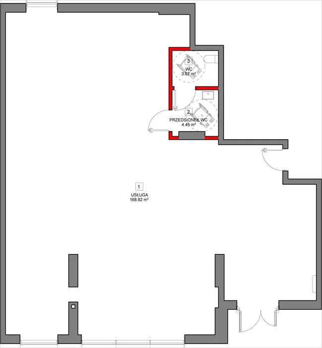 Lokal użytkowy 178,18 m², oferta nr b.1.0.ub6, ATAL SKY+ II - lokale użytkowe, Katowice, Wełnowiec-Józefowiec, Wełnowiec, al. Wojciecha Korfantego 93-99