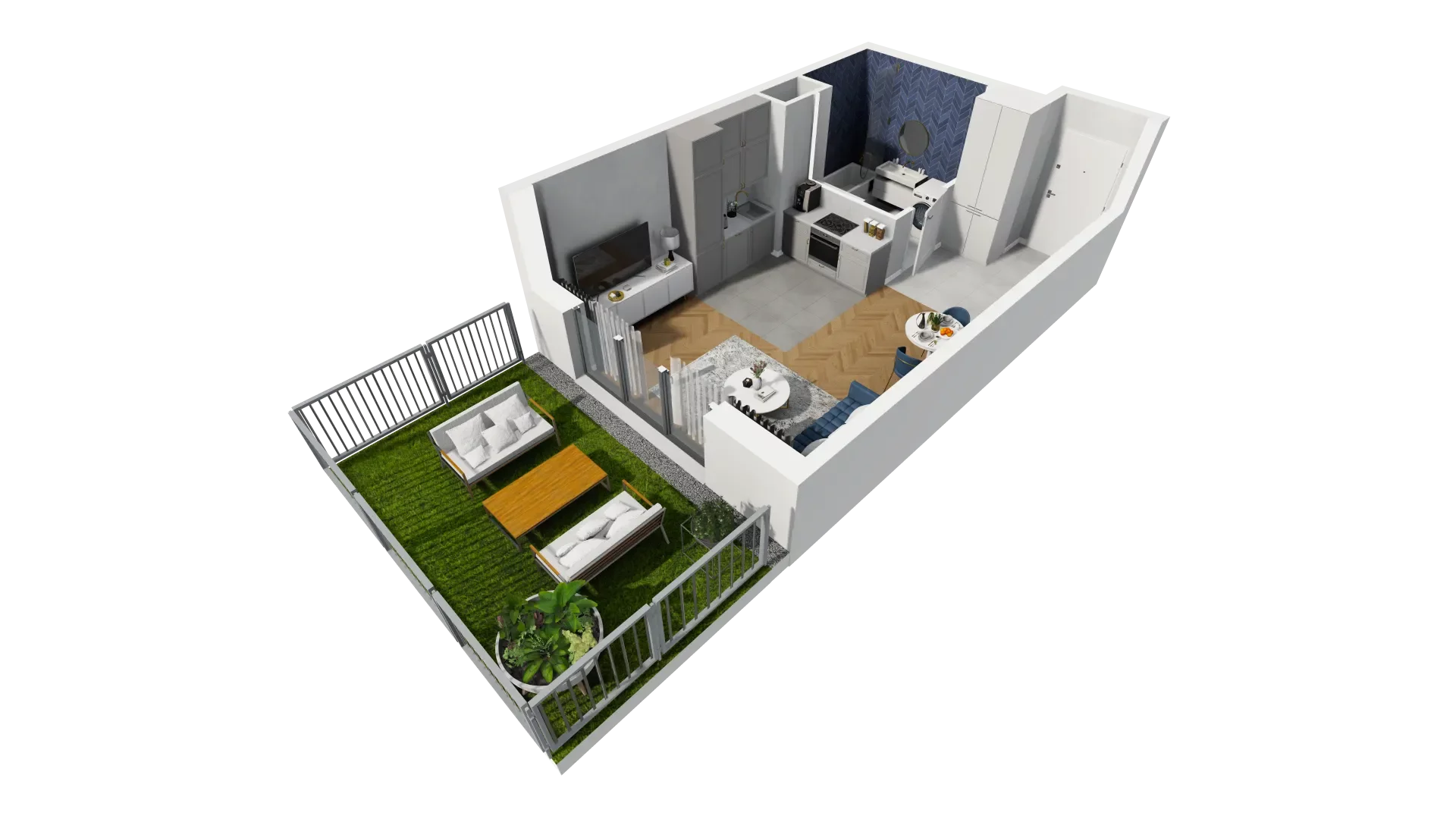 Mieszkanie 30,63 m², parter, oferta nr 1B.03, Akacjowa Wita, Kraków, Prądnik Czerwony, Rakowice, ul. Akacjowa