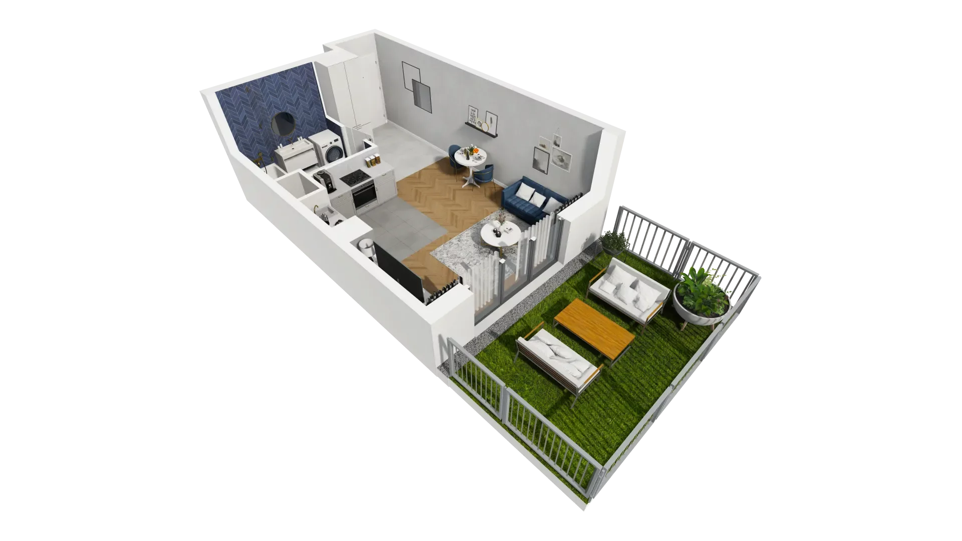 Mieszkanie 30,63 m², parter, oferta nr 1B.03, Akacjowa Wita, Kraków, Prądnik Czerwony, Rakowice, ul. Akacjowa