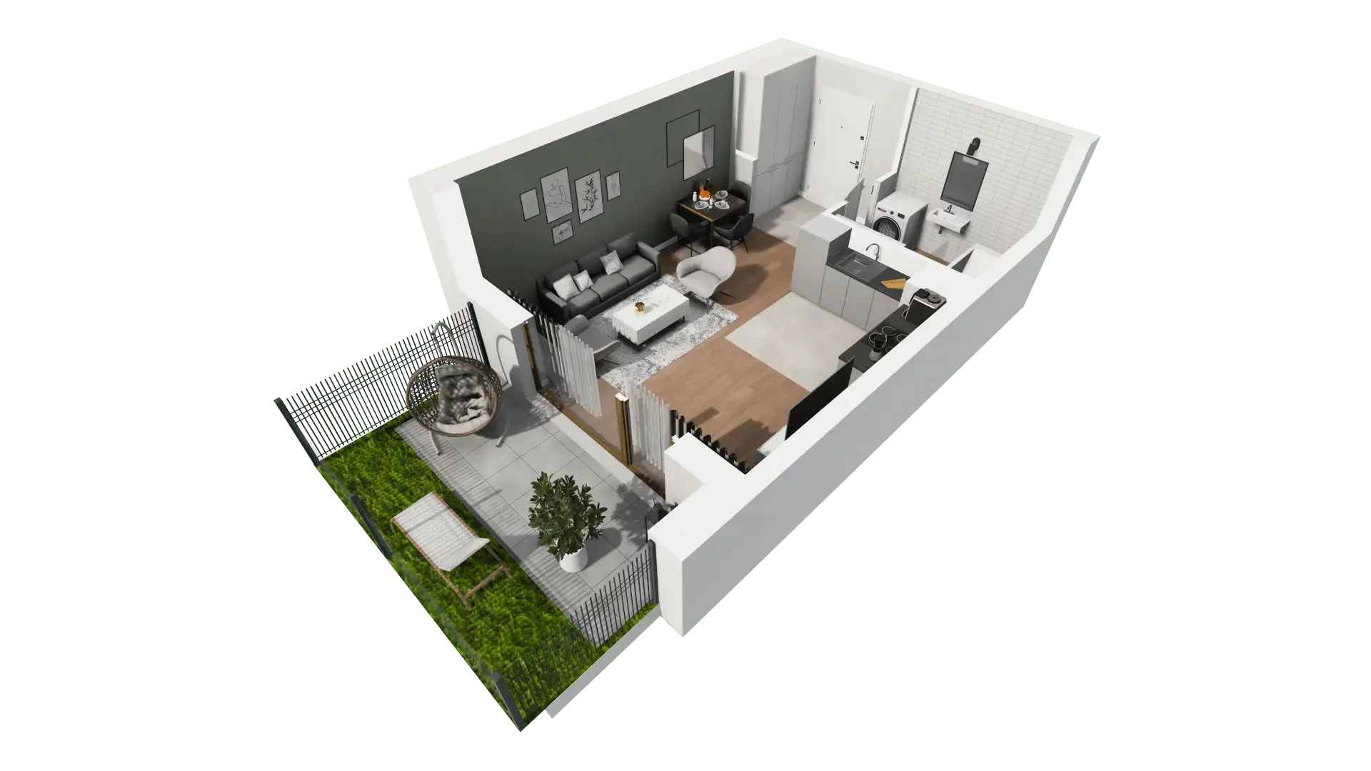 Mieszkanie 29,29 m², parter, oferta nr 5.2.8, Osiedle Przyjemne - etap II, Gdańsk, Jasień, ul. Flisykowskiego