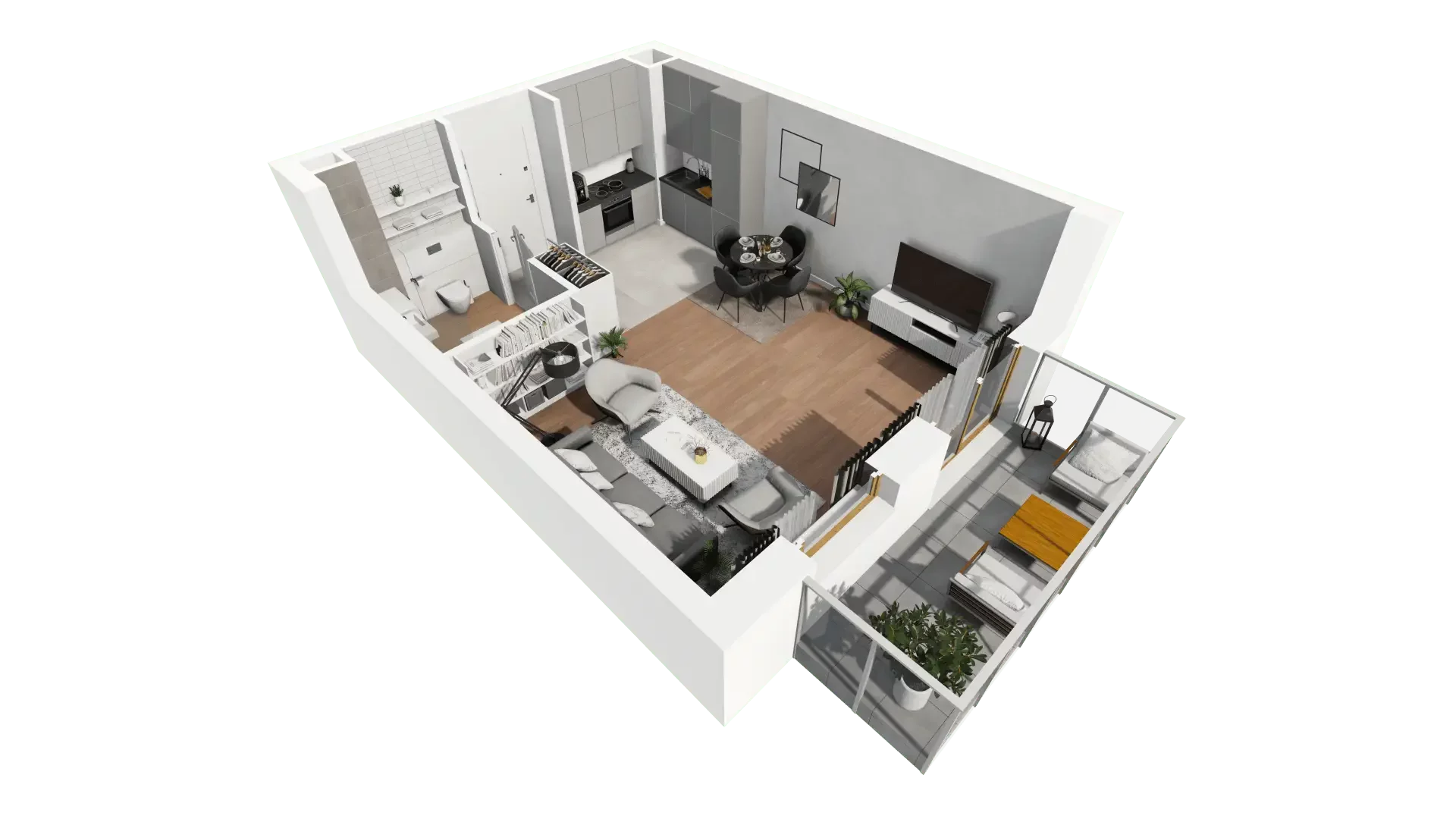 Mieszkanie 34,79 m², parter, oferta nr 6.1.6, Osiedle Przyjemne - etap III, Gdańsk, Jasień, ul. Flisykowskiego