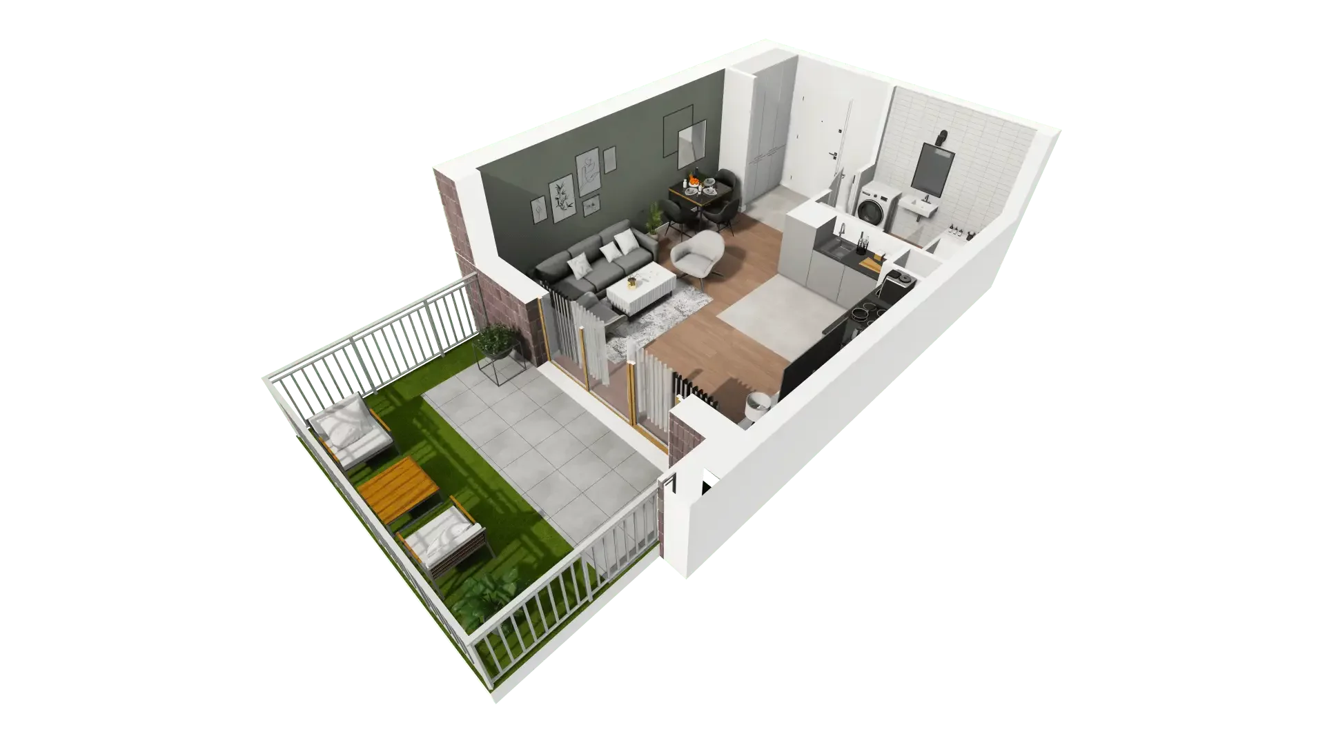 Mieszkanie 29,34 m², parter, oferta nr 8.2.8, Osiedle Przyjemne - etap III, Gdańsk, Jasień, ul. Flisykowskiego