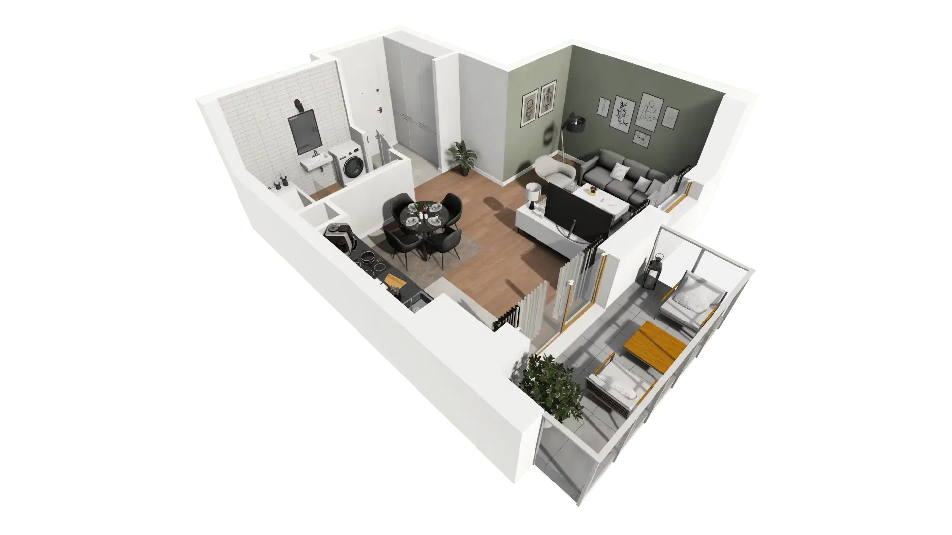 Mieszkanie 31,74 m², piętro 1, oferta nr 8.3.1, Osiedle Przyjemne - etap III, Gdańsk, Jasień, ul. Flisykowskiego