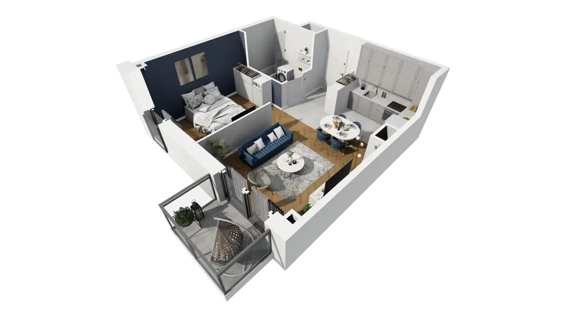 1 pokój, mieszkanie 43,39 m², piętro 1, oferta nr A1.1.1, ATAL Grabiszyn, Wrocław, Gajowice, Fabryczna, ul. Grochowa