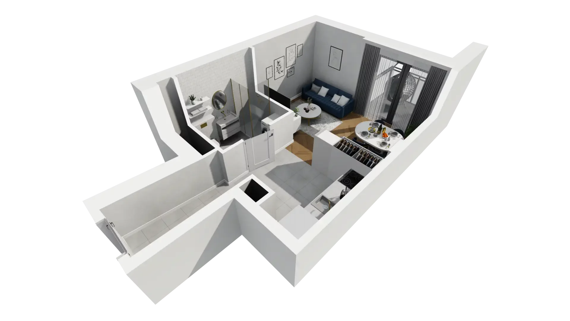 1 pokój, mieszkanie 28,00 m², piętro 1, oferta nr A1.1.10, ATAL Grabiszyn, Wrocław, Gajowice, Fabryczna, ul. Grochowa
