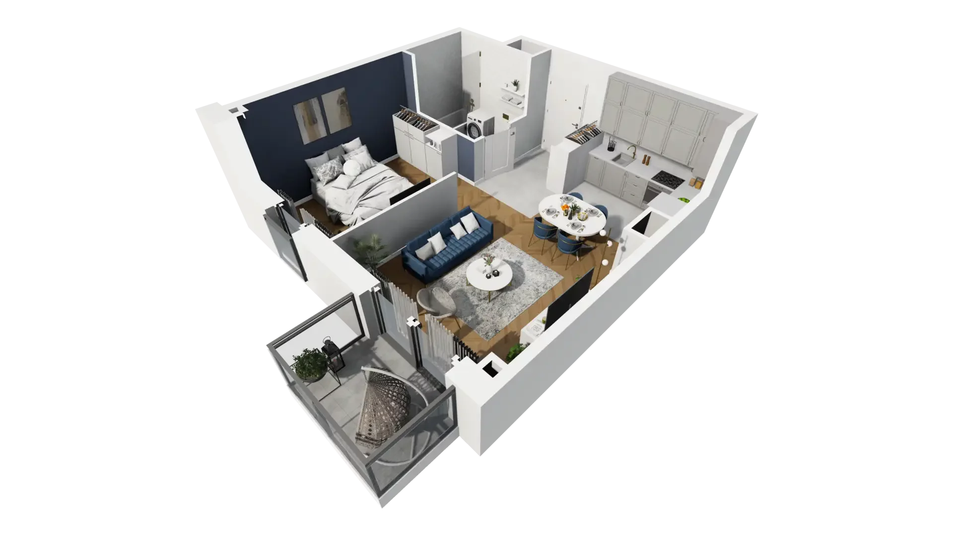 1 pokój, mieszkanie 43,39 m², piętro 2, oferta nr A1.2.12, ATAL Grabiszyn, Wrocław, Gajowice, Fabryczna, ul. Grochowa