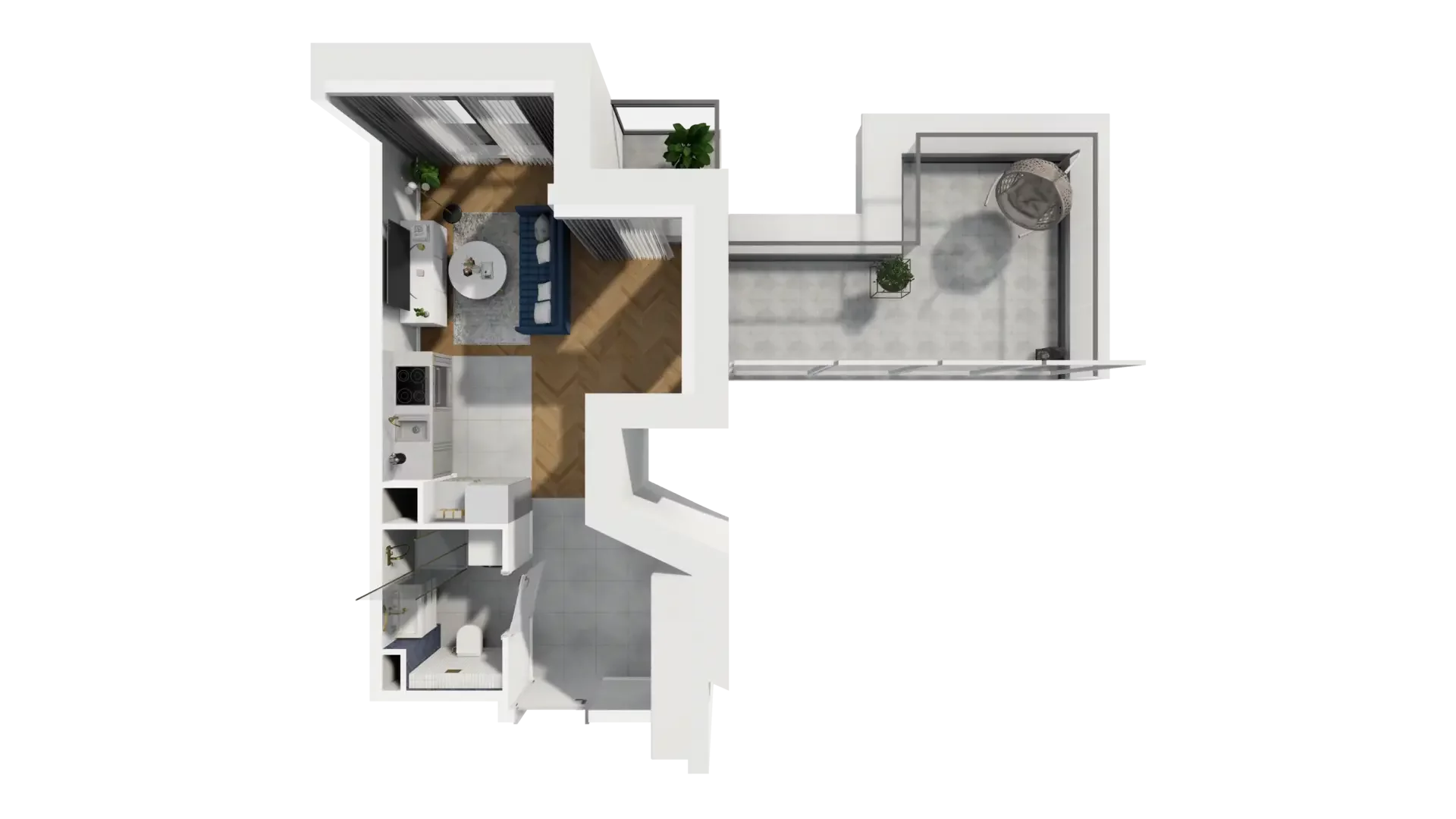1 pokój, mieszkanie 29,26 m², piętro 5, oferta nr A1.5.46, ATAL Grabiszyn, Wrocław, Gajowice, Fabryczna, ul. Grochowa
