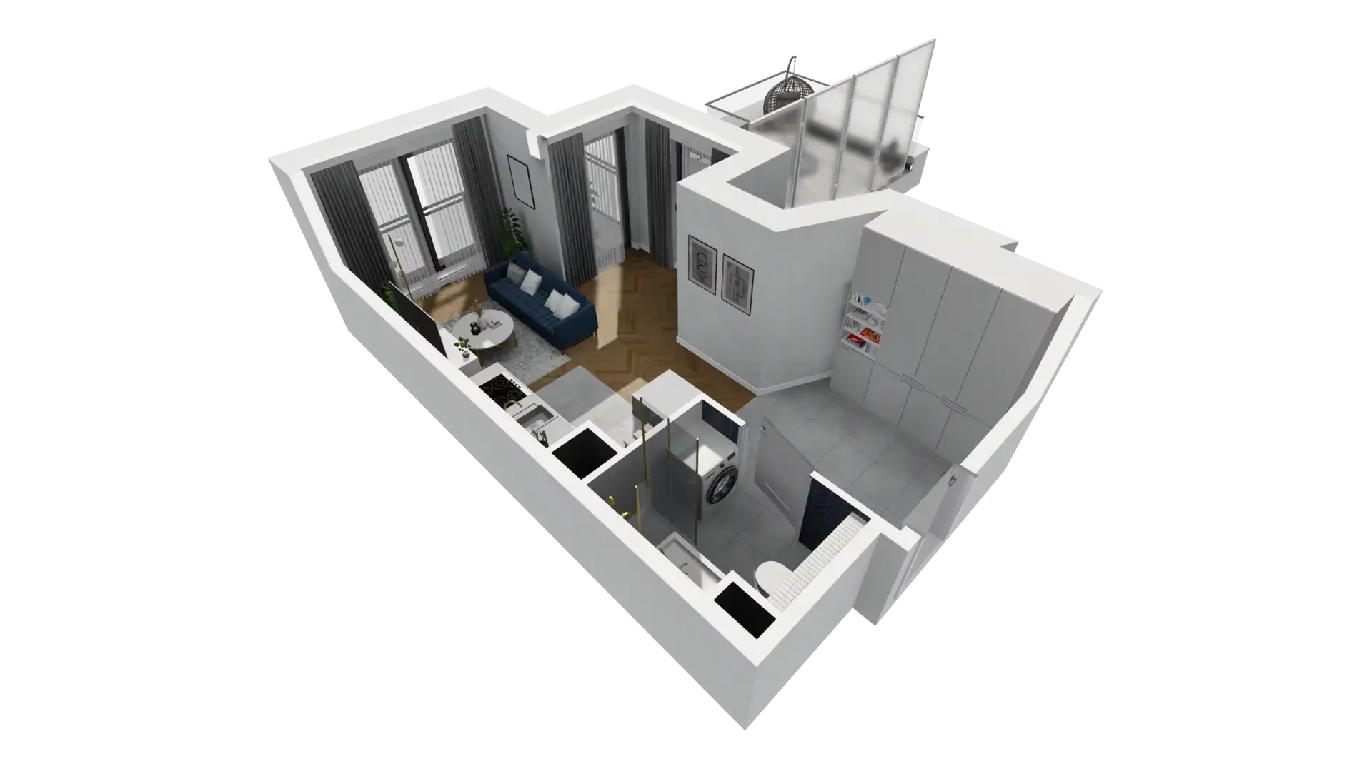 1 pokój, mieszkanie 29,26 m², piętro 5, oferta nr A1.5.46, ATAL Grabiszyn, Wrocław, Gajowice, Fabryczna, ul. Grochowa