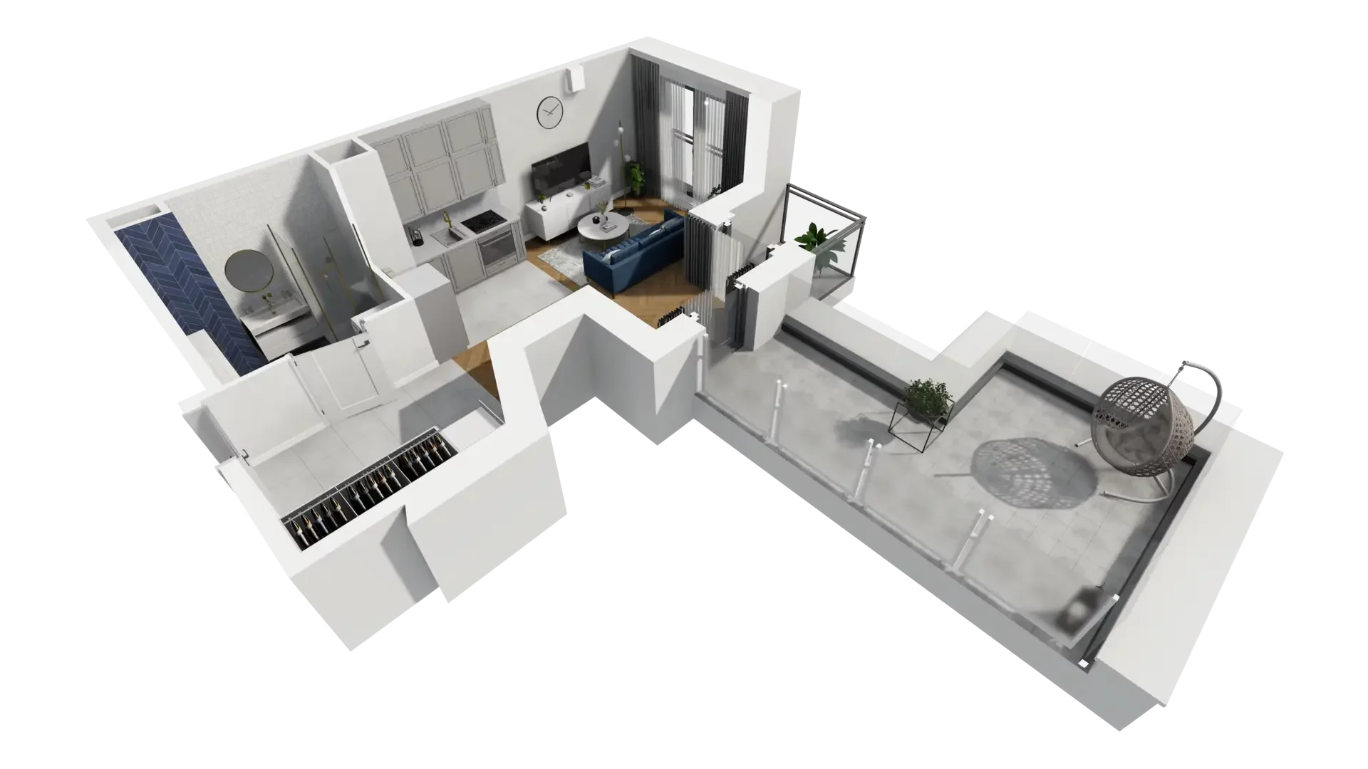 1 pokój, mieszkanie 29,26 m², piętro 5, oferta nr A1.5.46, ATAL Grabiszyn, Wrocław, Gajowice, Fabryczna, ul. Grochowa