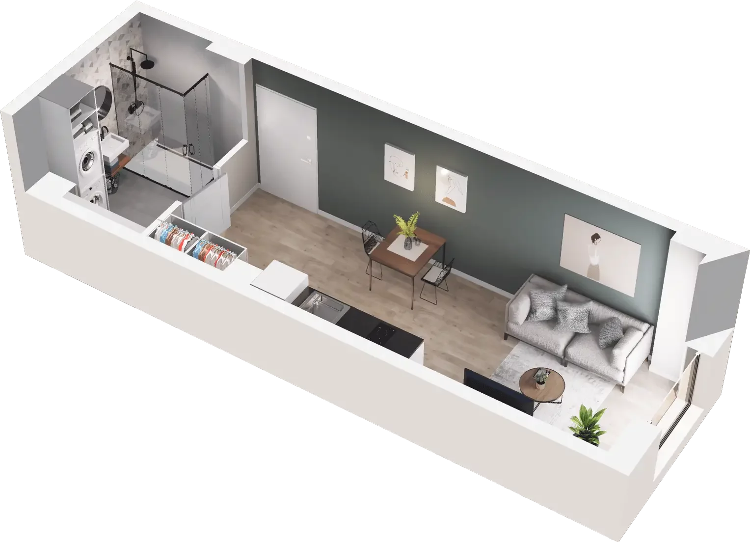 Mieszkanie 27,95 m², piętro 2, oferta nr II.A.07, Krakowska 35, Wrocław, Przedmieście Oławskie, Krzyki, ul. Krakowska