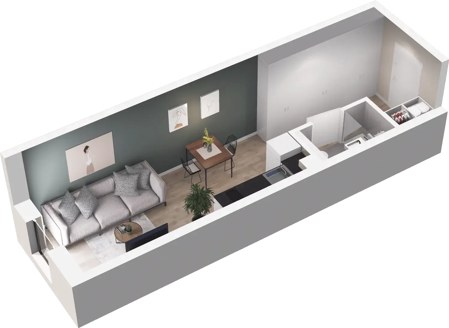 Mieszkanie 27,63 m², piętro 2, oferta nr II.A.12, Krakowska 35, Wrocław, Przedmieście Oławskie, Krzyki, ul. Krakowska