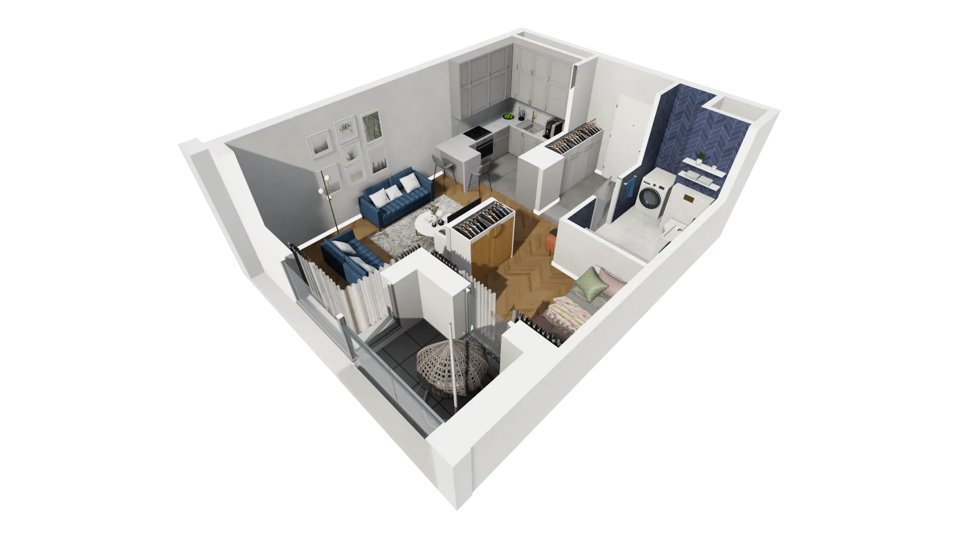 Mieszkanie 35,51 m², piętro 3, oferta nr H1-A-3-1, Heyki City ATAL, Szczecin, Prawobrzeże, Międzyodrze, ul. Leona Heyki