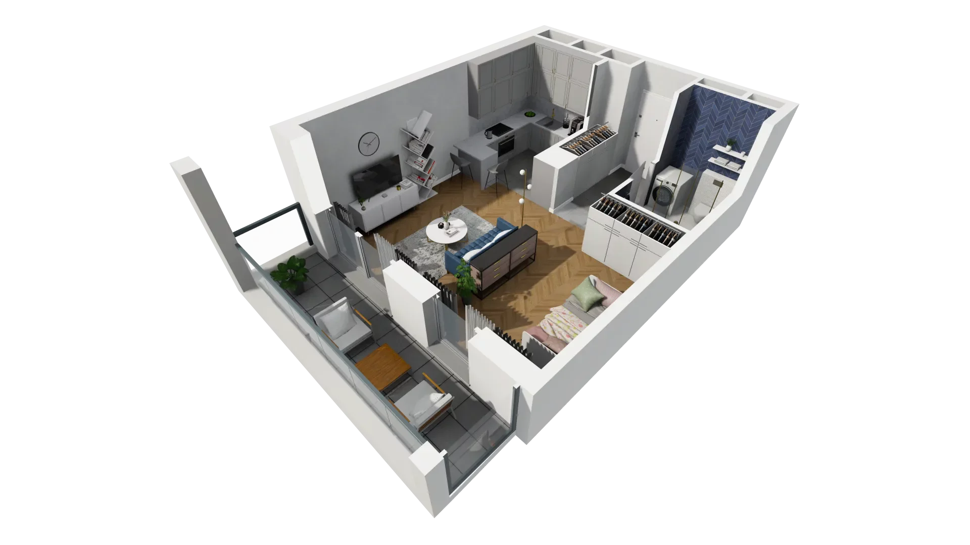 Mieszkanie 37,35 m², piętro 2, oferta nr H2-D-2-8, Heyki City ATAL, Szczecin, Prawobrzeże, Międzyodrze, ul. Leona Heyki