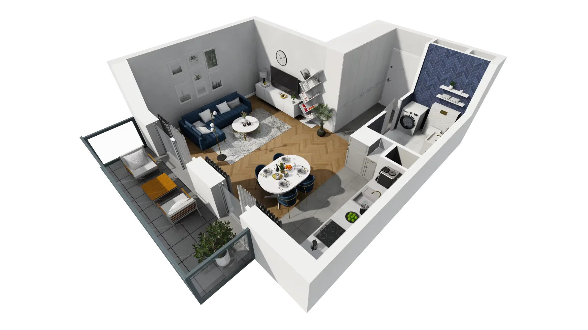 Mieszkanie 36,57 m², piętro 3, oferta nr H3-F-3-1, Heyki City ATAL, Szczecin, Prawobrzeże, Międzyodrze, ul. Leona Heyki