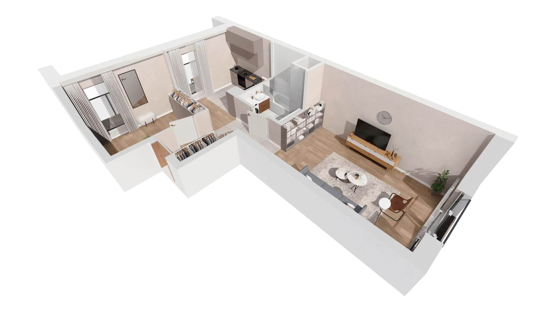 Mieszkanie 49,81 m², piętro 3, oferta nr 5.03.C08, Ogrody Andersa, Gliwice, Wojska Polskiego, ul. Leopolda Okulickiego