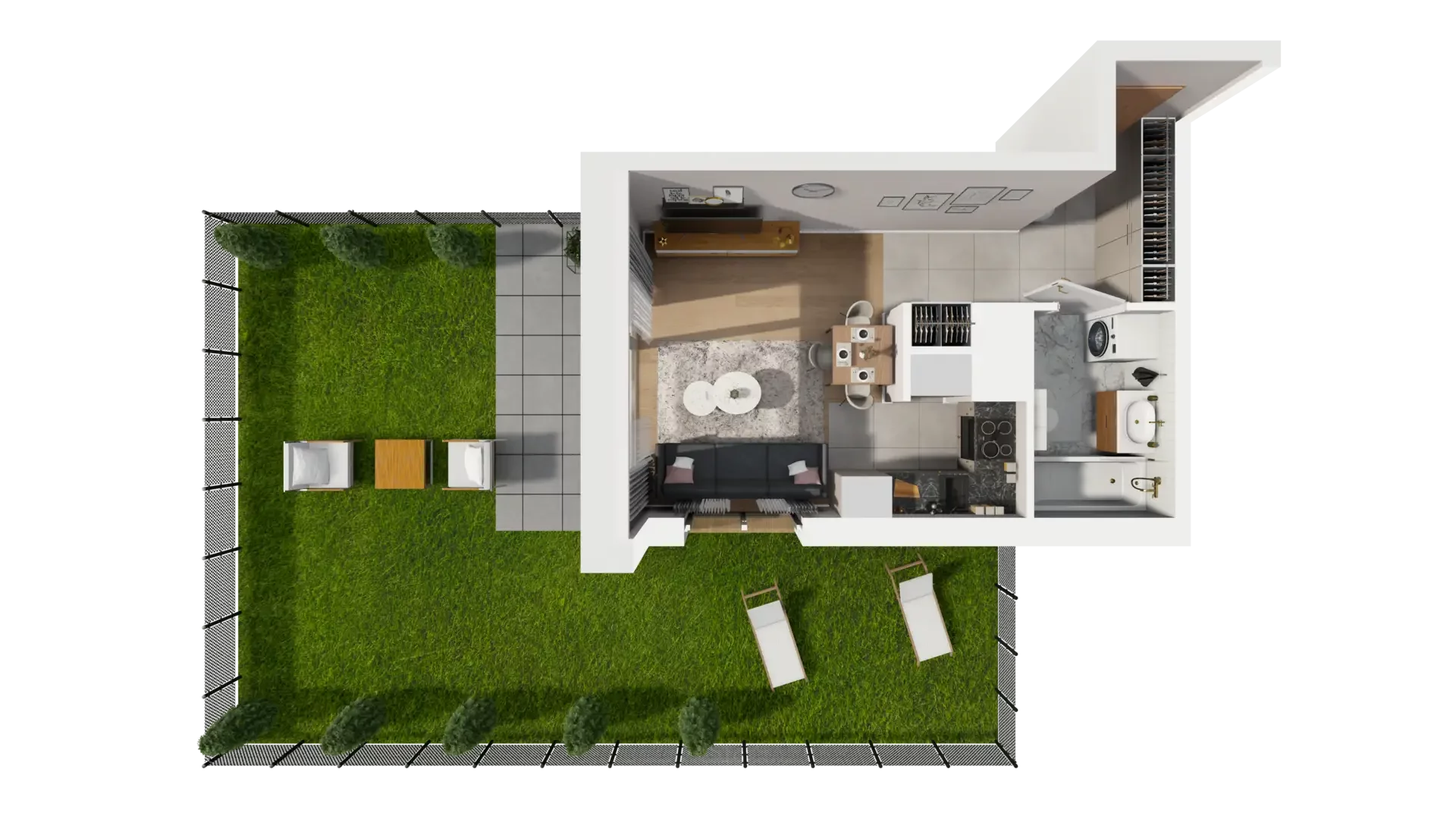 1 pokój, mieszkanie 28,45 m², parter, oferta nr E.0.2, ATAL Parkowa, Poznań, Nowe Miasto, Osiedle Warszawskie, ul. Mogileńska