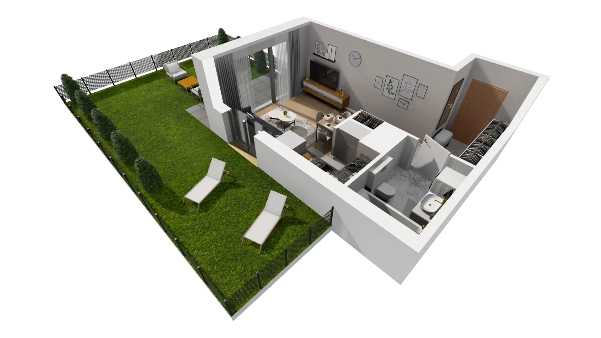 1 pokój, mieszkanie 28,45 m², parter, oferta nr E.0.2, ATAL Parkowa, Poznań, Nowe Miasto, Osiedle Warszawskie, ul. Mogileńska