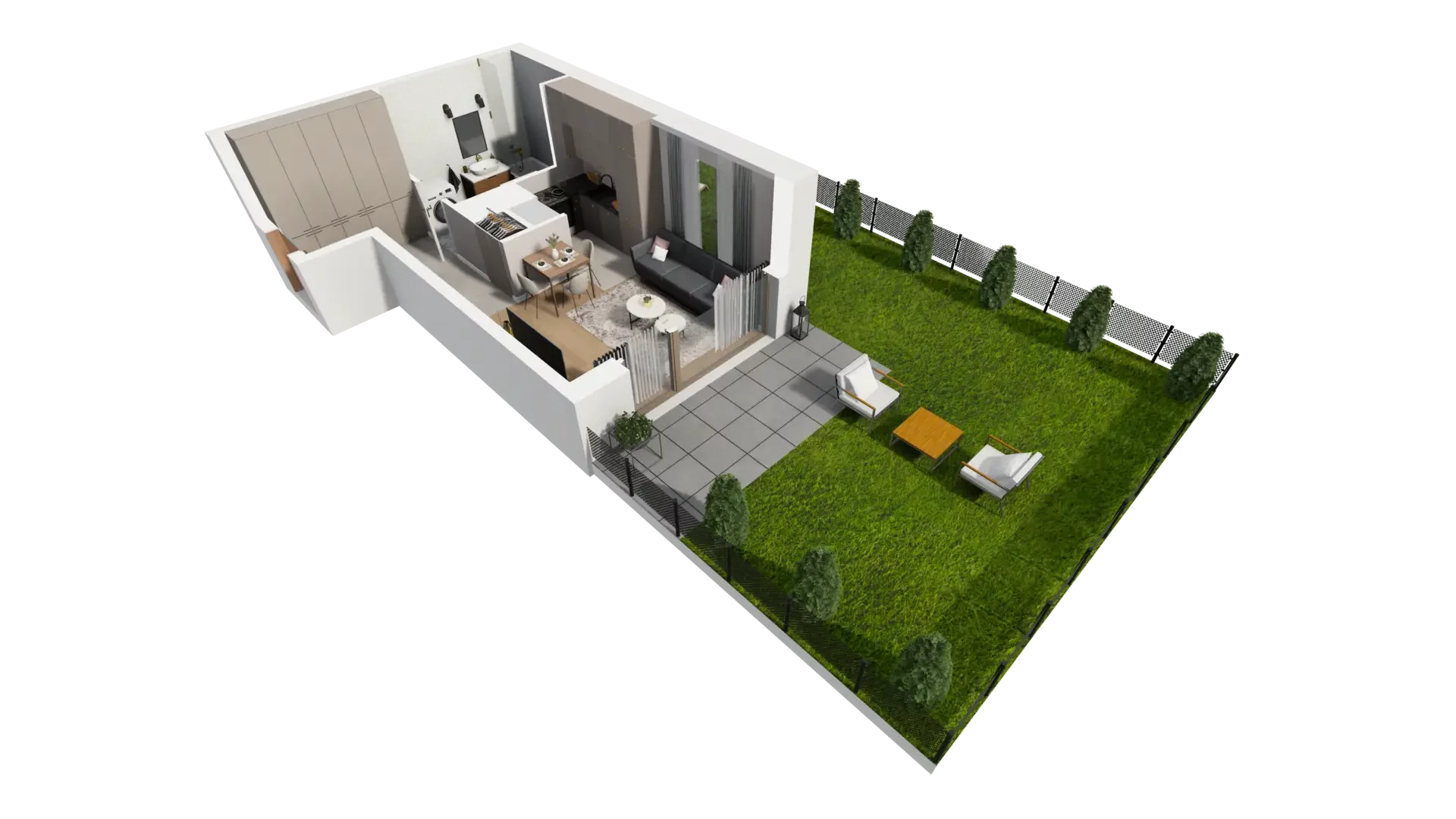1 pokój, mieszkanie 28,45 m², parter, oferta nr E.0.2, ATAL Parkowa, Poznań, Nowe Miasto, Osiedle Warszawskie, ul. Mogileńska