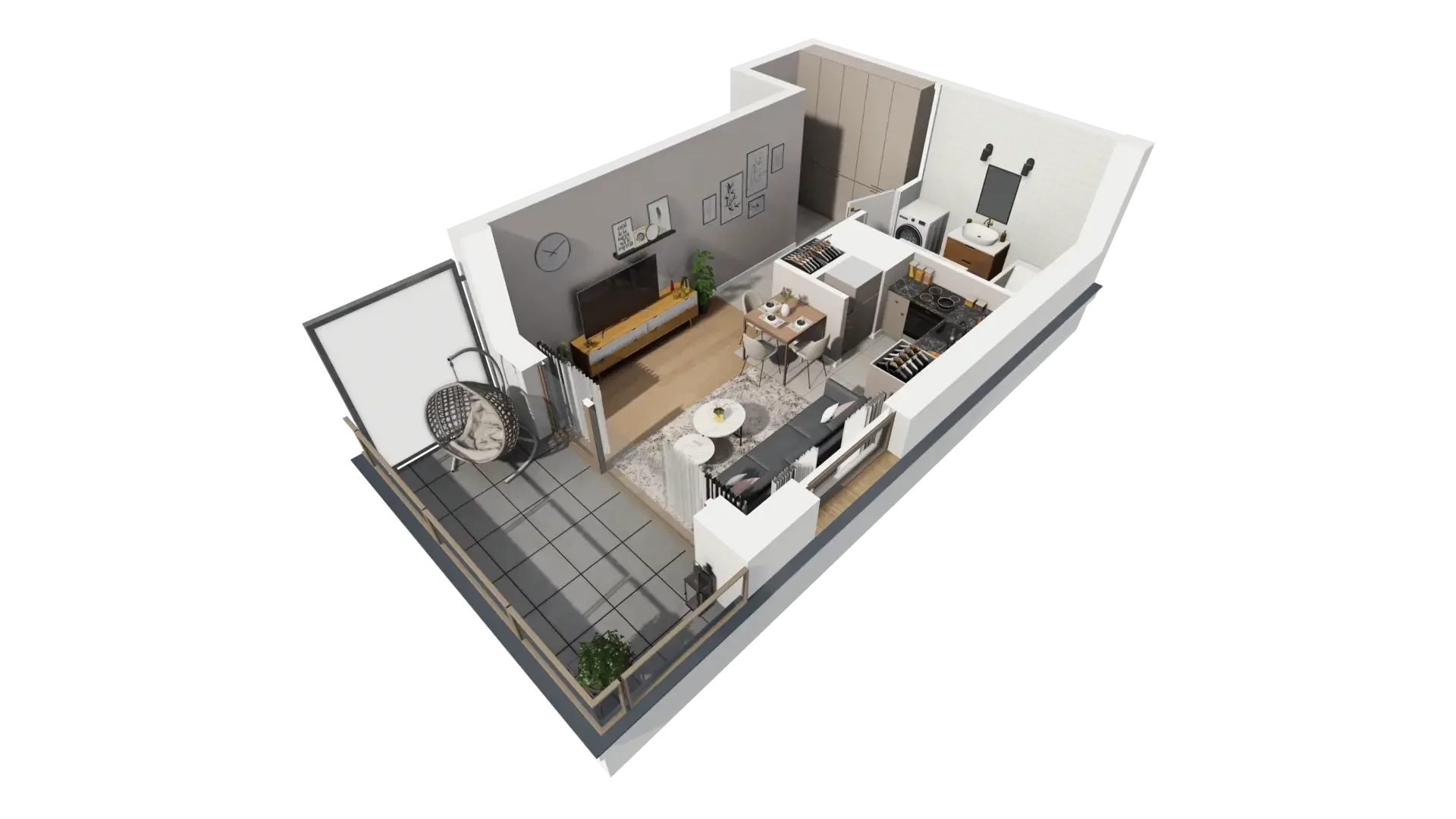 1 pokój, mieszkanie 28,45 m², piętro 1, oferta nr E.1.2, ATAL Parkowa, Poznań, Nowe Miasto, Osiedle Warszawskie, ul. Mogileńska