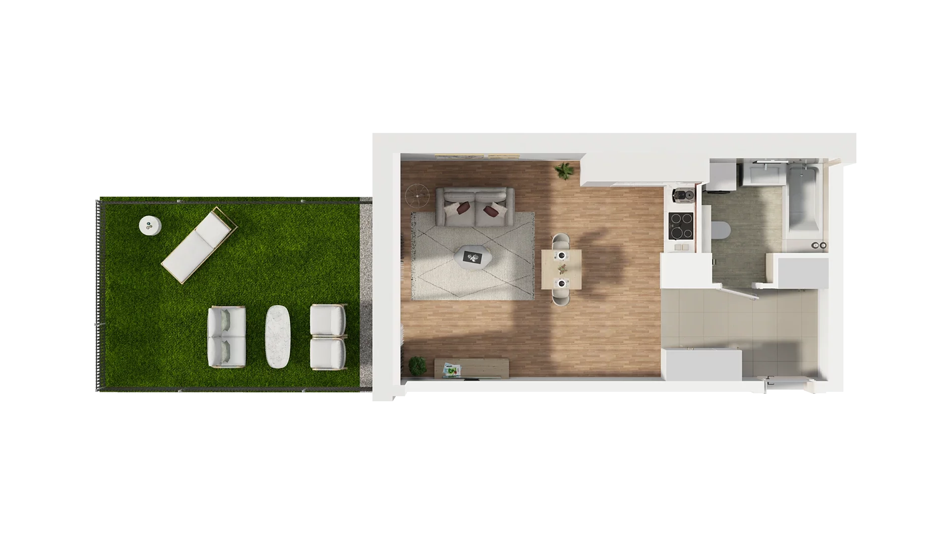 1 pokój, mieszkanie 37,72 m², parter, oferta nr A4.0.01, Zakole Wisły, Kraków, Podgórze, ul. Na Zakolu Wisły
