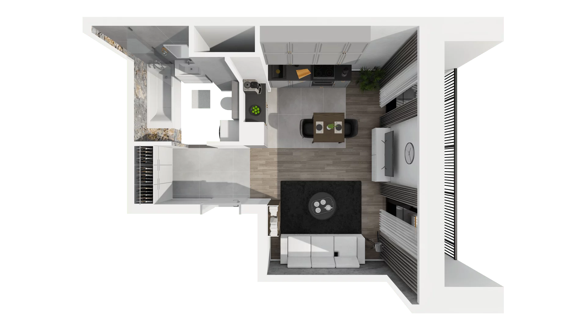 Mieszkanie 28,71 m², piętro 2, oferta nr 1C.2.87, Ogrody Geyera Apartamenty, Łódź, Śródmieście, ul. Piotrkowska 293/305