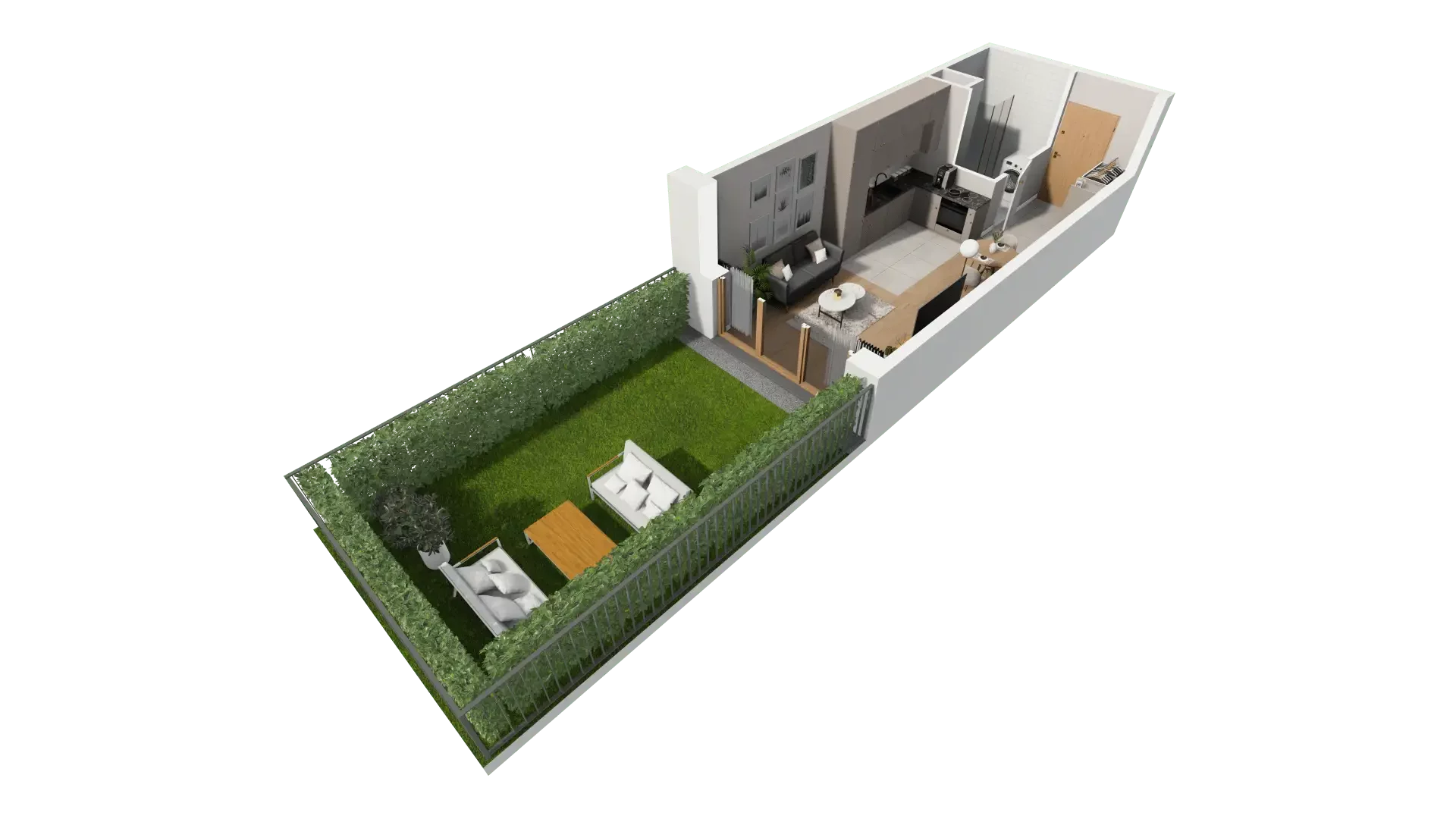 Mieszkanie 26,88 m², parter, oferta nr BII.0.M42, Przewóz 42 ATAL II, Kraków, Podgórze, Płaszów, ul. Przewóz 42