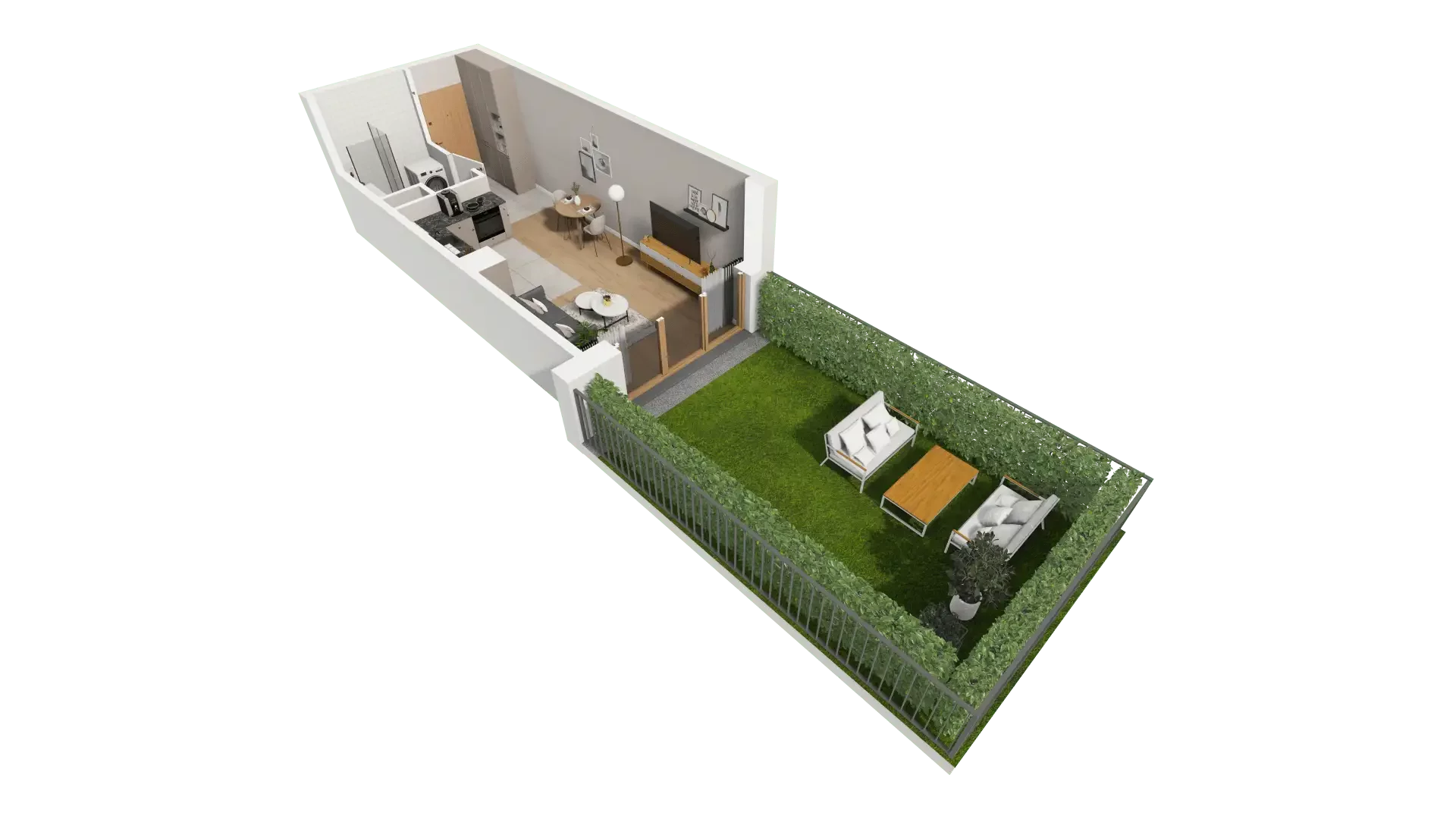 Mieszkanie 26,88 m², parter, oferta nr BII.0.M42, Przewóz 42 ATAL II, Kraków, Podgórze, Płaszów, ul. Przewóz 42