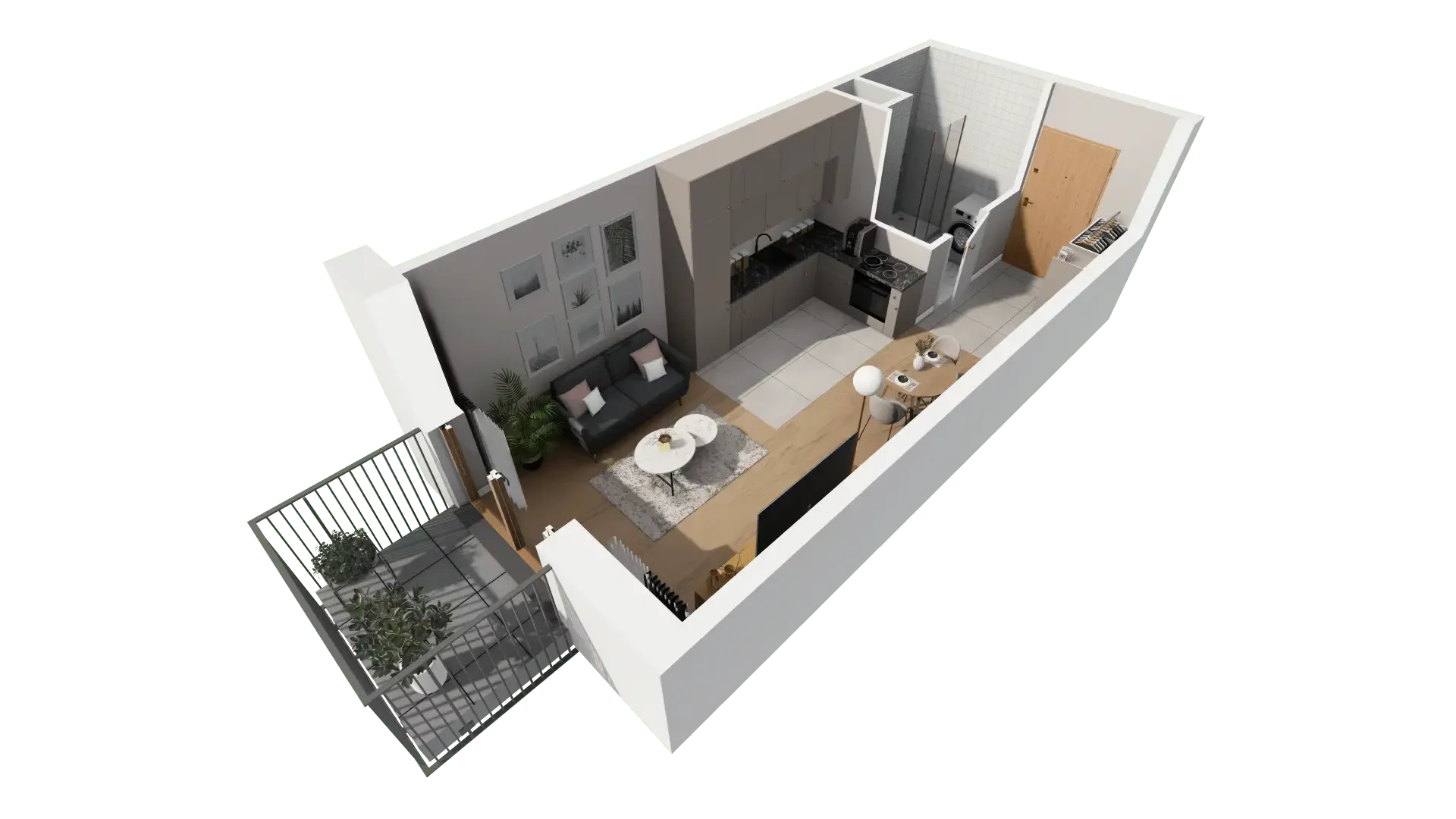 Mieszkanie 26,88 m², piętro 2, oferta nr BII.2.M55, Przewóz 42 ATAL II, Kraków, Podgórze, Płaszów, ul. Przewóz 42