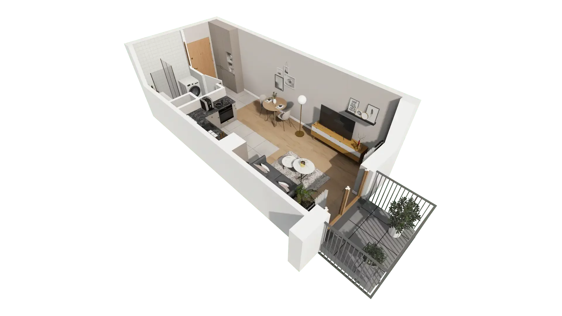 Mieszkanie 26,88 m², piętro 2, oferta nr BII.2.M55, Przewóz 42 ATAL II, Kraków, Podgórze, Płaszów, ul. Przewóz 42