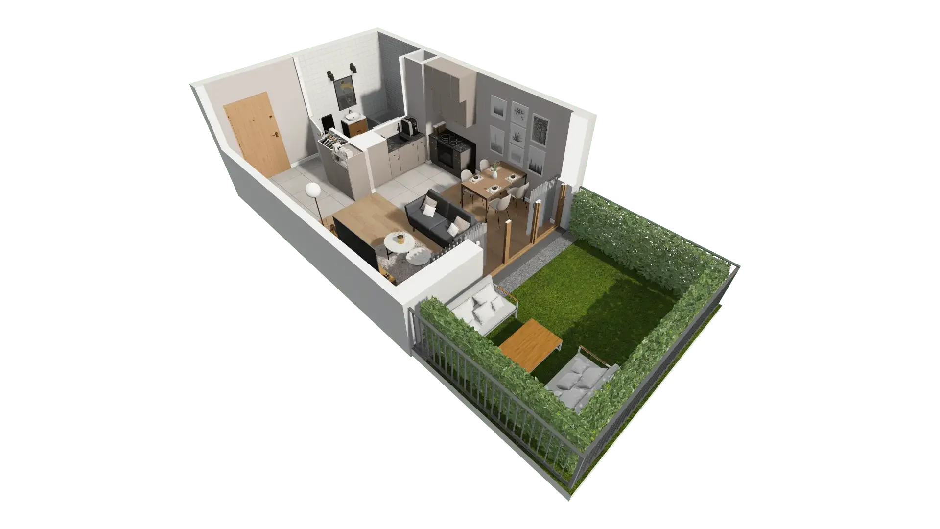 Mieszkanie 28,13 m², parter, oferta nr BIII.0.M85, Przewóz 42 ATAL II, Kraków, Podgórze, Płaszów, ul. Przewóz 42